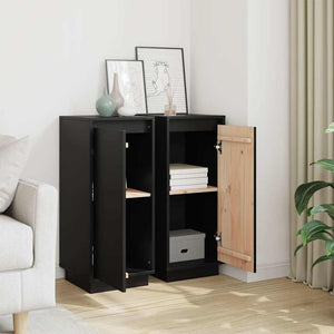 Schwarze Kiefer Sideboards, 2er-Set