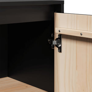 Schwarze Kiefer Sideboards, 2er-Set
