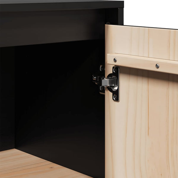 Schwarze Kiefer Sideboards, 2er-Set