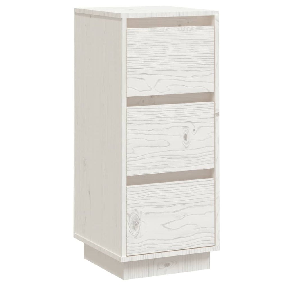 vidaXL Sideboard White 32x34x75 cm Solid Pine Wood