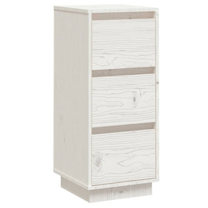 Weißes Kiefer Massivholz Sideboard 32x34x75 cm