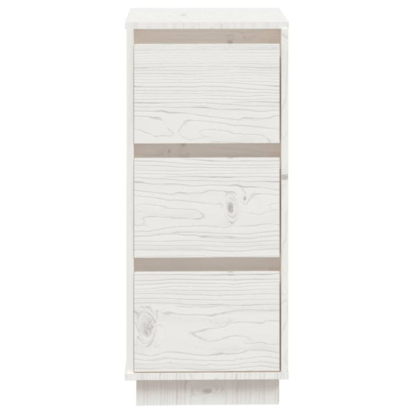 Weißes Kiefer Massivholz Sideboard 32x34x75 cm