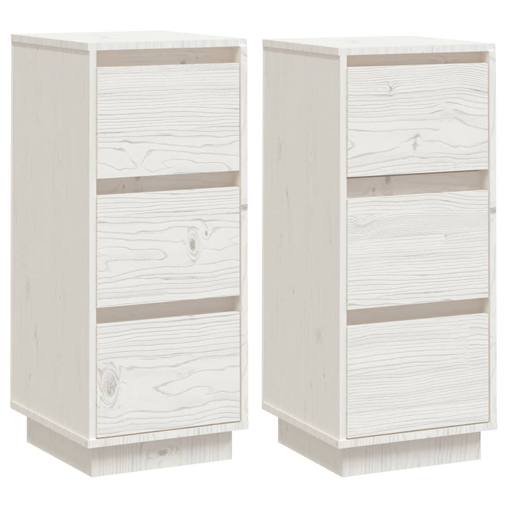 Weiße Kiefer Sideboards, 2er Set
