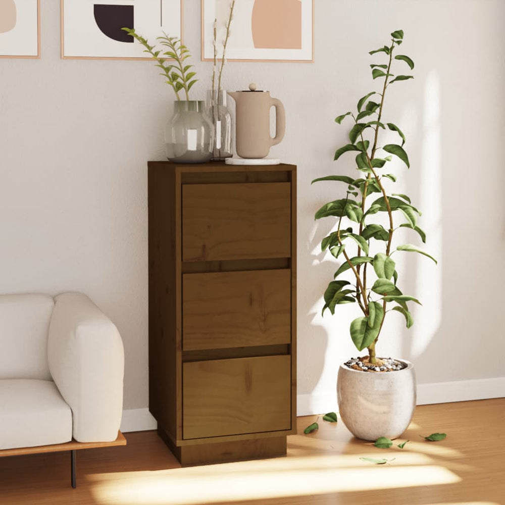 Honigbraunes Kiefer Sideboard 32x34x75cm