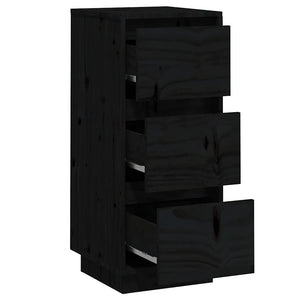 Schwarze Kiefer Sideboards, 2er-Set