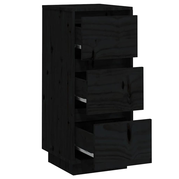 Schwarze Kiefer Sideboards, 2er-Set