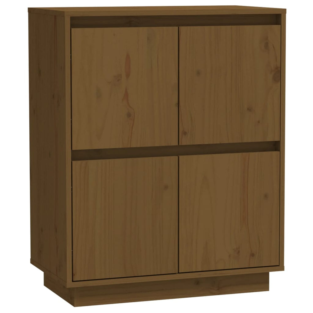 Honigbraunes Kiefer Massivholz Sideboard 60cm