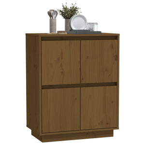 Honigbraunes Kiefer Massivholz Sideboard 60cm