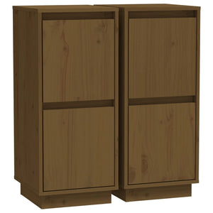 Honigbraune Kiefer Sideboards (2er-Set)