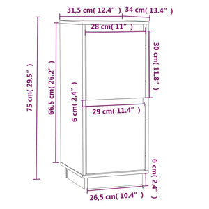 Honigbraune Kiefer Sideboards (2er-Set)