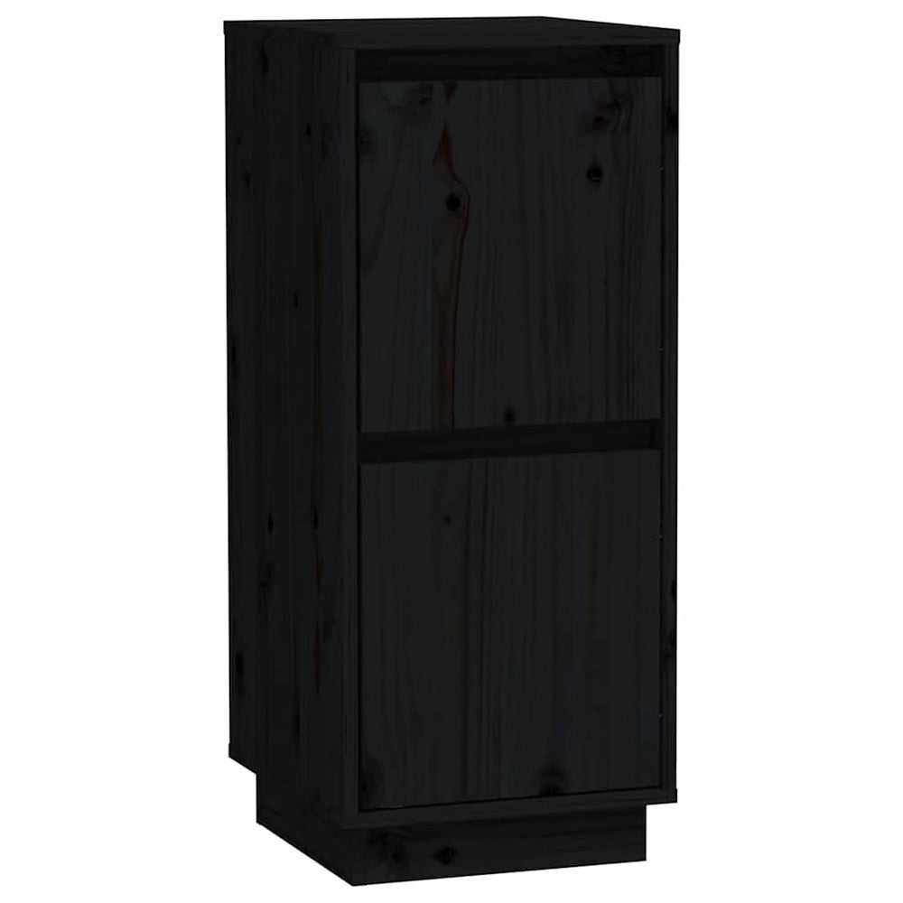 Schwarzes Sideboard Kiefer Massivholz 75cm