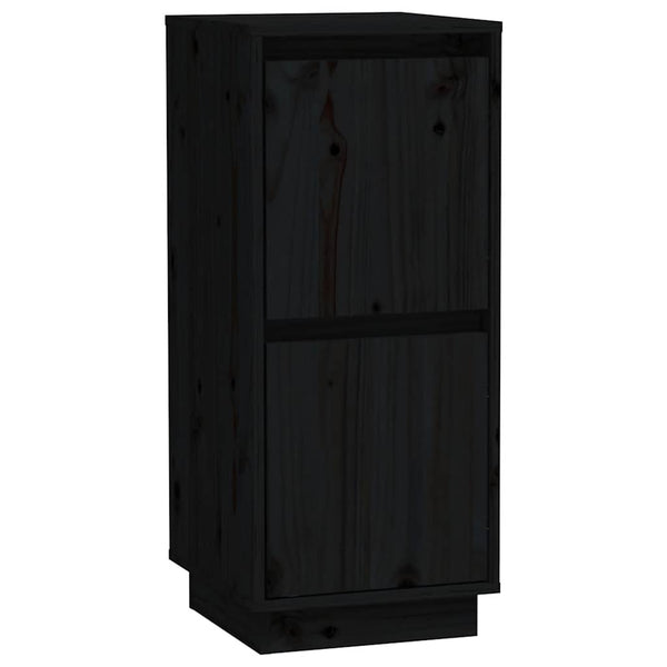 Schwarzes Sideboard Kiefer Massivholz 75cm