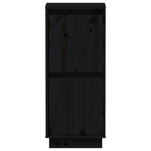 Schwarzes Sideboard Kiefer Massivholz 75cm