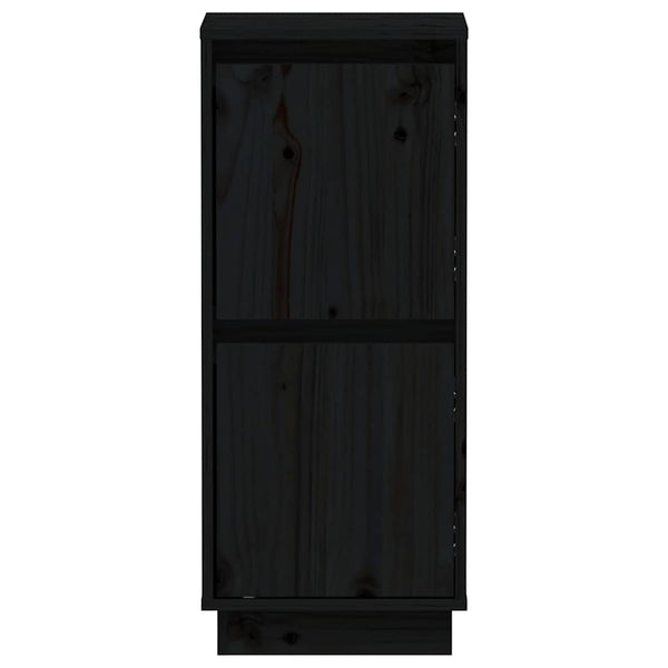 Schwarzes Sideboard Kiefer Massivholz 75cm