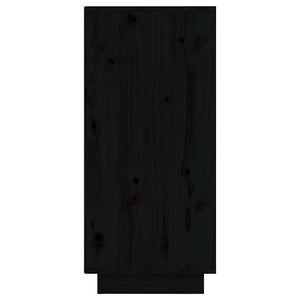 Schwarzes Sideboard Kiefer Massivholz 75cm