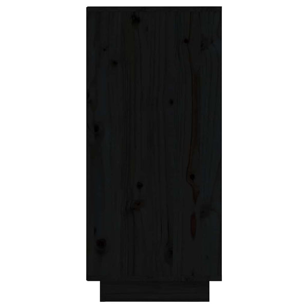 Schwarzes Sideboard Kiefer Massivholz 75cm