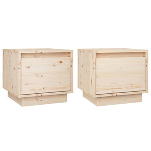 Nachttische Kiefer Massivholz, 2er-Set