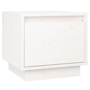Weißer Nachttisch Kiefer Massivholz 35x34x32 cm