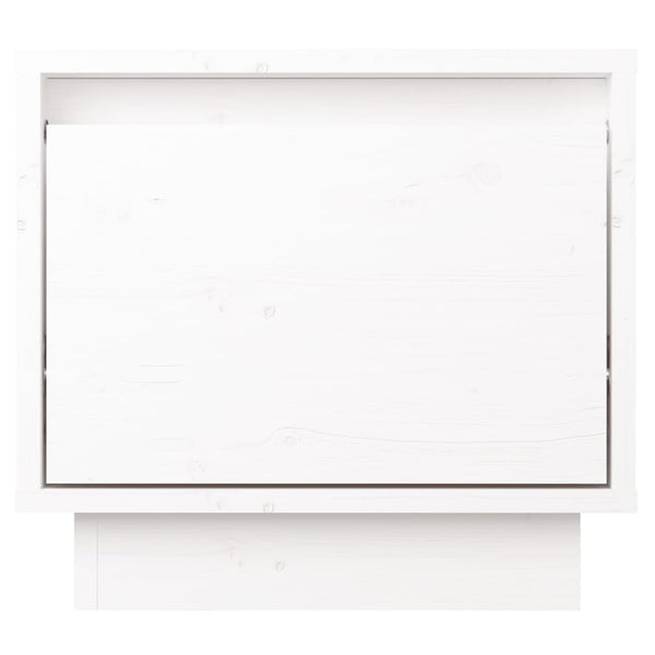 vidaXL Tables de chevet 2 pcs Blanc 35x34x32 cm Bois de pin massif