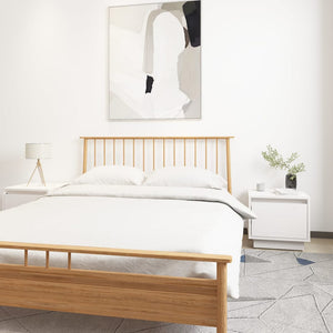 vidaXL Tables de chevet 2 pcs Blanc 35x34x32 cm Bois de pin massif