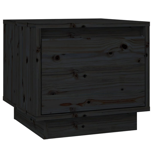 Nachttische 2er Set Kiefer Schwarz 35x34x32cm