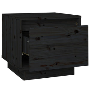 Nachttische 2er Set Kiefer Schwarz 35x34x32cm