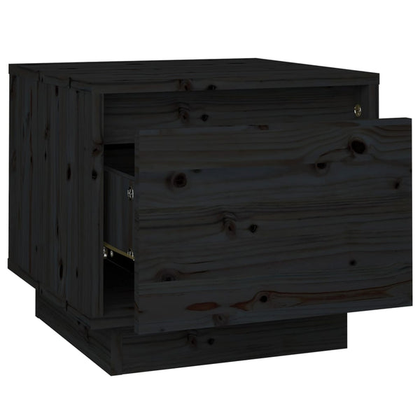 Nachttische 2er Set Kiefer Schwarz 35x34x32cm