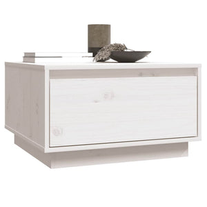 Weißer Couchtisch Kiefer Massivholz 55x56 cm