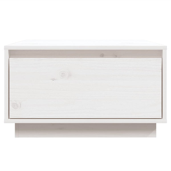 Weißer Couchtisch Kiefer Massivholz 55x56 cm