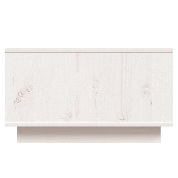 Weißer Couchtisch Kiefer Massivholz 55x56 cm