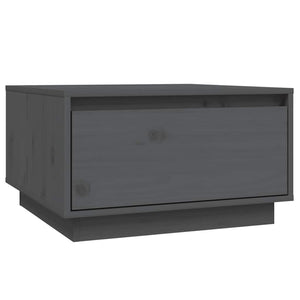 Grauer Couchtisch Kiefer Massivholz 55x56 cm