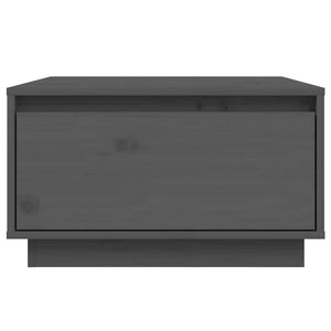 Grauer Couchtisch Kiefer Massivholz 55x56 cm