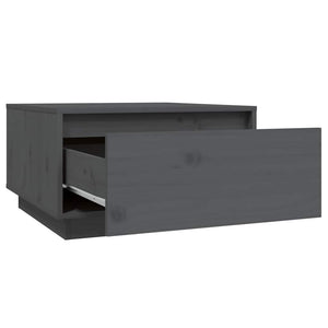 Grauer Couchtisch Kiefer Massivholz 55x56 cm