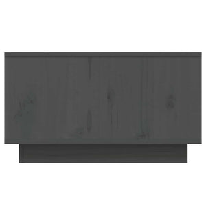 Grauer Couchtisch Kiefer Massivholz 55x56 cm