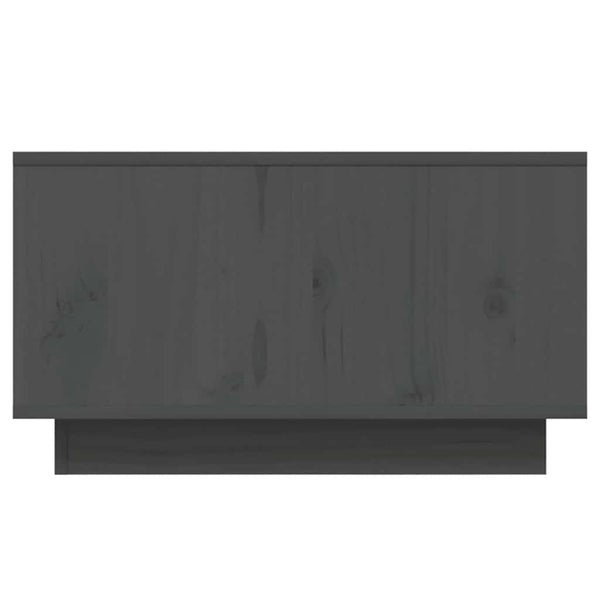 Grauer Couchtisch Kiefer Massivholz 55x56 cm