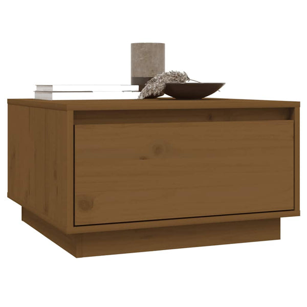 Couchtisch Honigbraun Kiefer Massivholz 55x56 cm