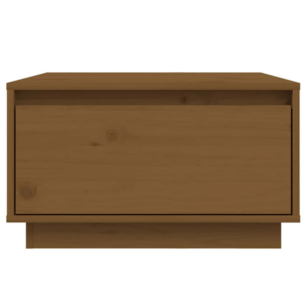 Couchtisch Honigbraun Kiefer Massivholz 55x56 cm