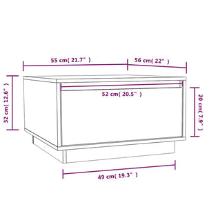 Couchtisch Honigbraun Kiefer Massivholz 55x56 cm