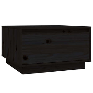 Schwarzer Couchtisch Kiefer Massivholz 55x56 cm