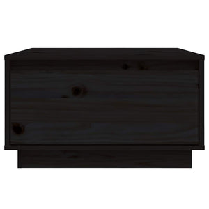 Schwarzer Couchtisch Kiefer Massivholz 55x56 cm