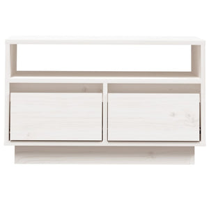 vidaXL Meuble TV blanc 60x35x37 cm Bois de pin massif