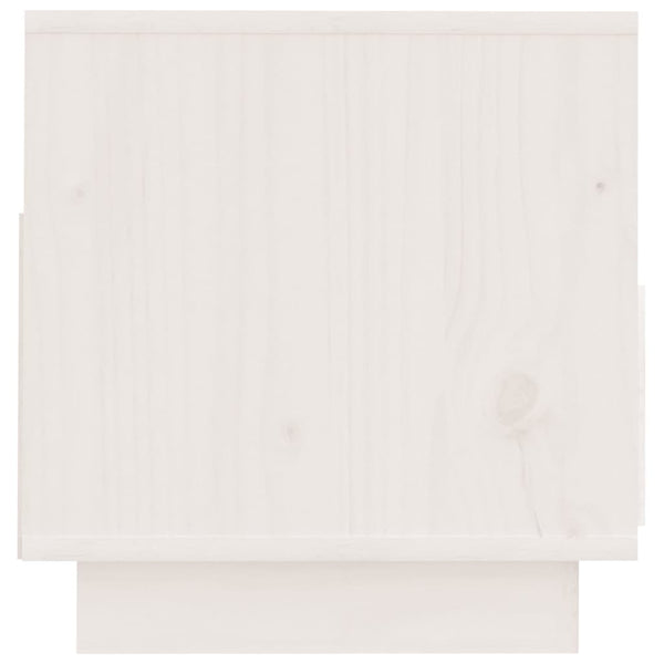 vidaXL Meuble TV blanc 60x35x37 cm Bois de pin massif