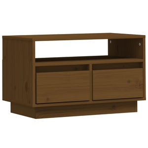 TV-Schrank Honigbraun Kiefer Massivholz 60cm
