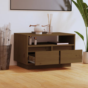 TV-Schrank Honigbraun Kiefer Massivholz 60cm