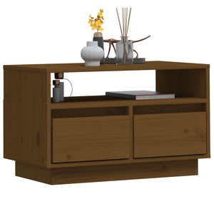 TV-Schrank Honigbraun Kiefer Massivholz 60cm