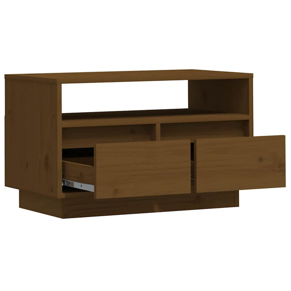 TV-Schrank Honigbraun Kiefer Massivholz 60cm