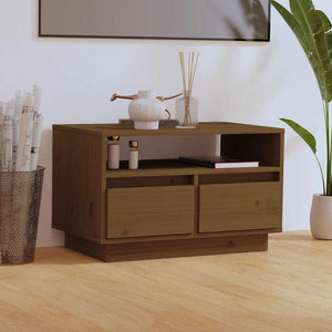 TV-Schrank Honigbraun Kiefer Massivholz 60cm
