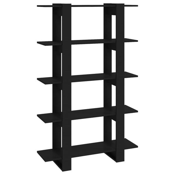 Schwarzes Bücherregal/Raumteiler 100x30x160 cm
