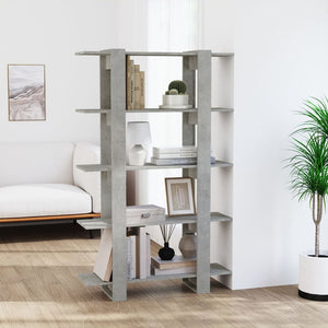 Betongraues Bücherregal / Raumteiler 100x30x160 cm