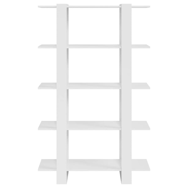 Hochglanz Bücherregal Raumteiler Weiß 100x160 cm